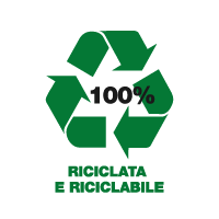 100% Riciclata e riciclabile