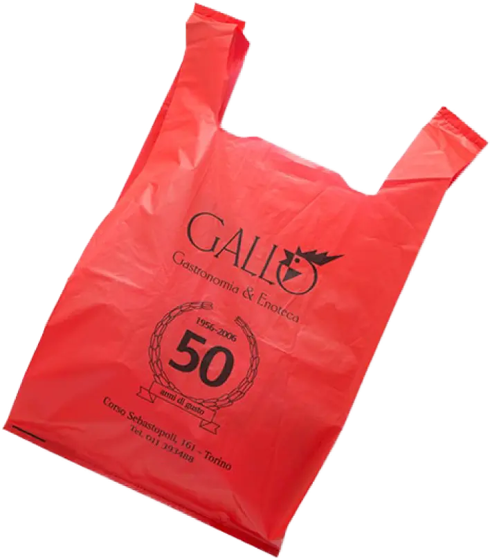 Borsa biodegradabile e compostabile personalizzata "Gallo Gastronomia & Enoteca" - PG Plast