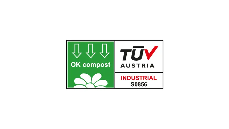 Certificazione OK compost - TUV Austria - Industrial S0856 | PG Plast - Soluzioni per l'imbustamento | Produzione buste, shopper e tubolari personalizzati | Robassomero Torino