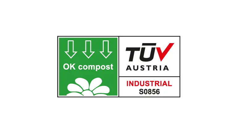 Certificazione OK compost - TUV Austria - Industrial S0856 | PG Plast - Soluzioni per l'imbustamento | Produzione buste, shopper e tubolari personalizzati | Robassomero Torino